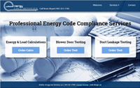Home page screen shot Energy Calc Services, custom uploading form