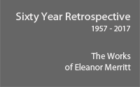 Home page screen shot of legacy Eleanor Merritt website displaying video posters of the artist Eleanor Merritt